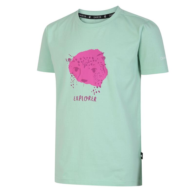 Camiseta Trailblazer Leopardo para Niños/Niñas Jade Grisáceo