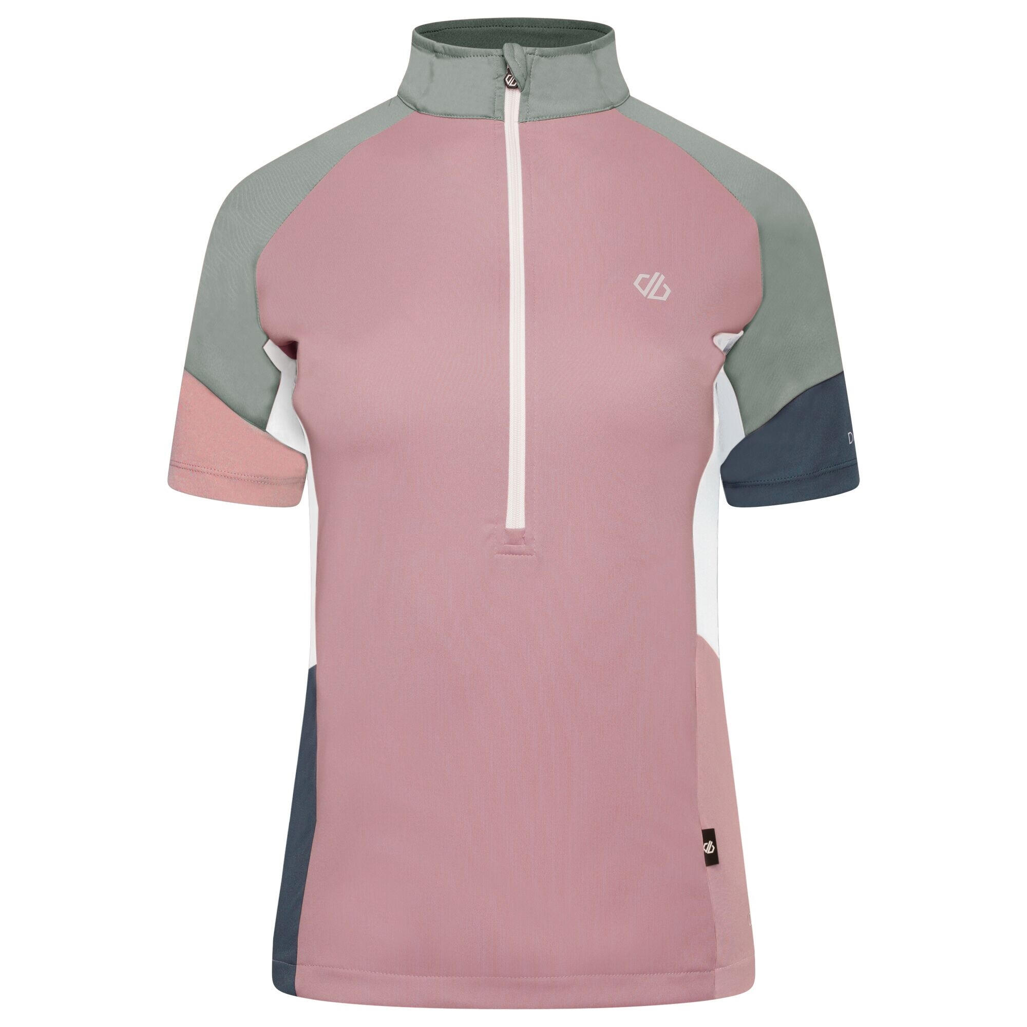 Womens/Ladies Compassion II Lightweight Jersey (Dusky Rose/Lilypad Green) 1/4