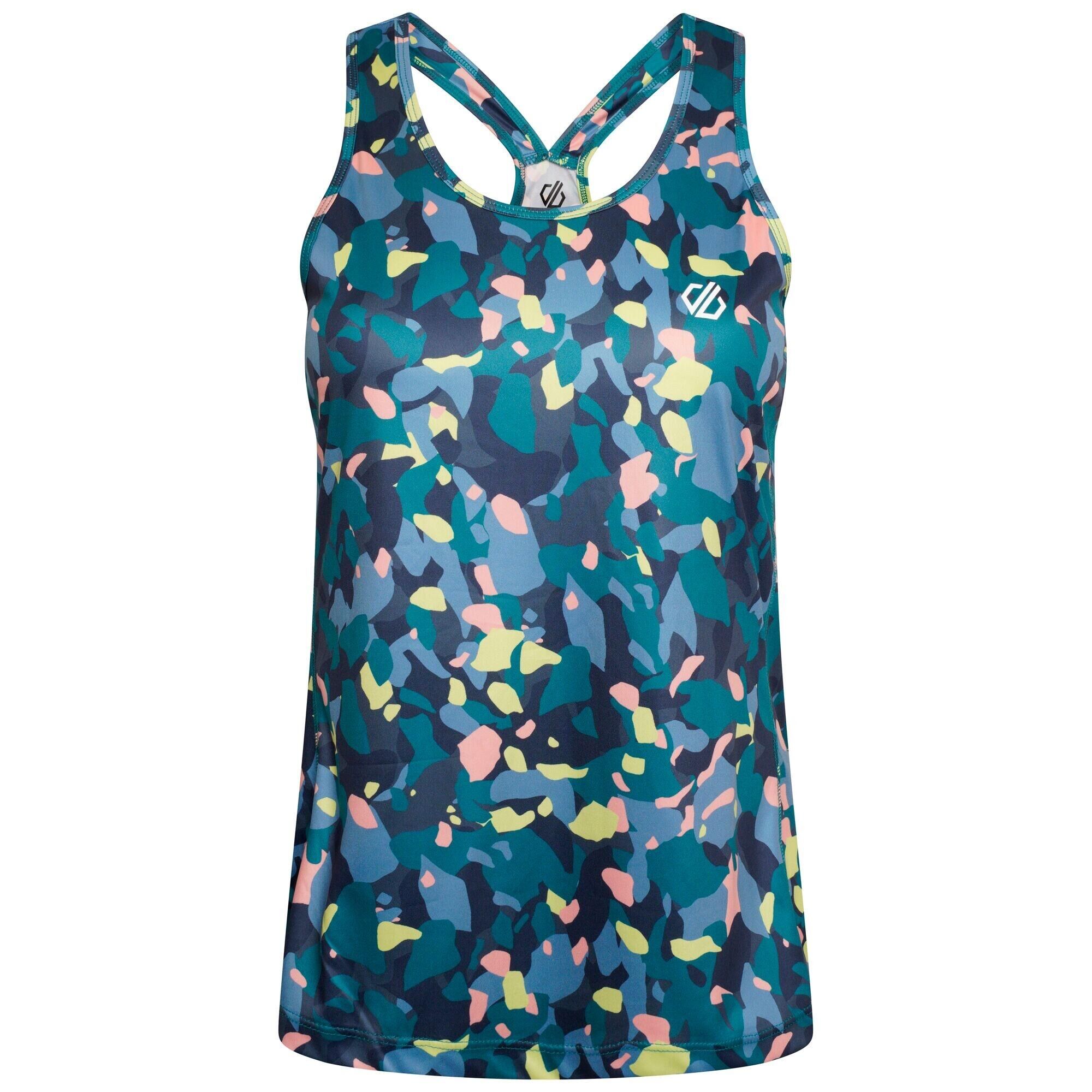 DARE 2B Womens/Ladies Fleur East Edit Ardency II Splat Recycled Vest Top (Fortune Green)