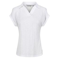 Dames Lupine Tshirt met kraagje (Wit)