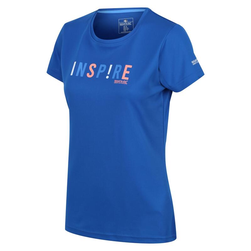 Camiseta Fingal VI Texto para Mujer Azul Lapis