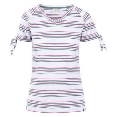 Vrouwen/dames fernie tshirt (meerkleurige streep)