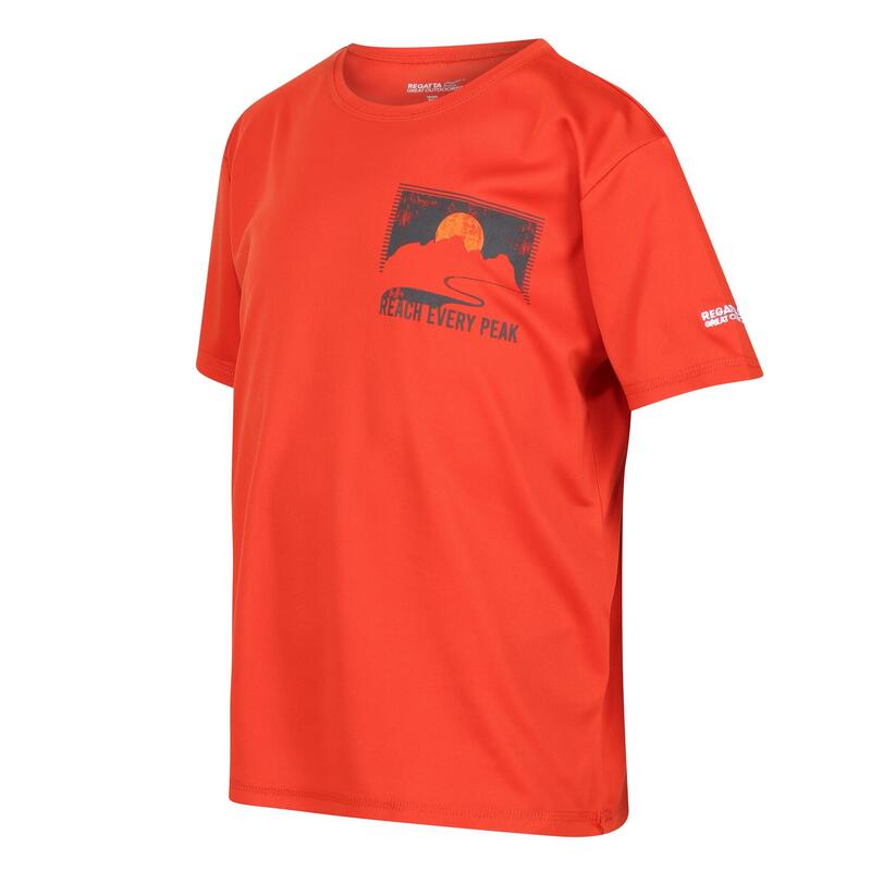 Camiseta Alvarado VII Atardecer para Niños/Niñas Naranja Oxidado
