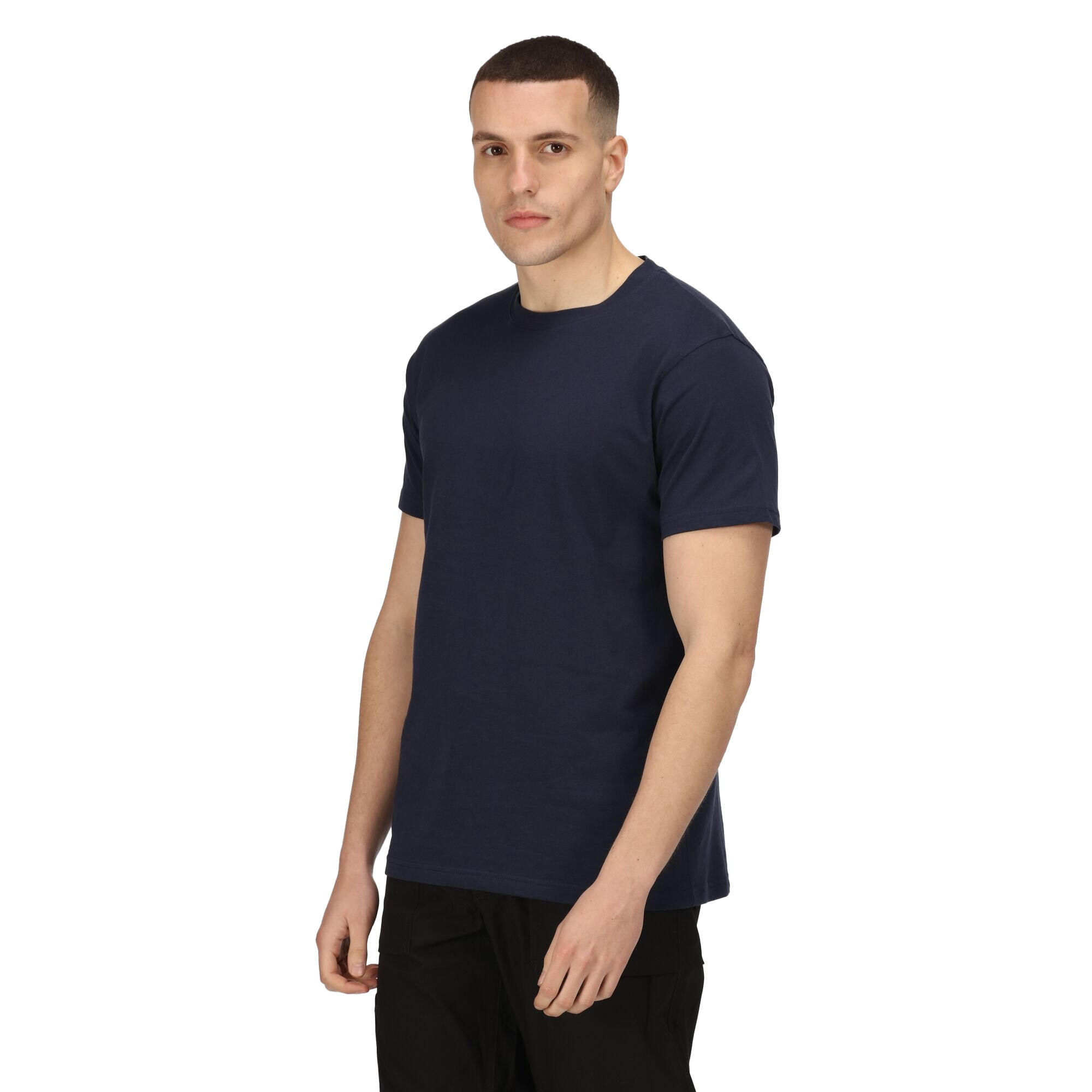 TShirt Weiche Haptik für Herren Marineblau 3/5
