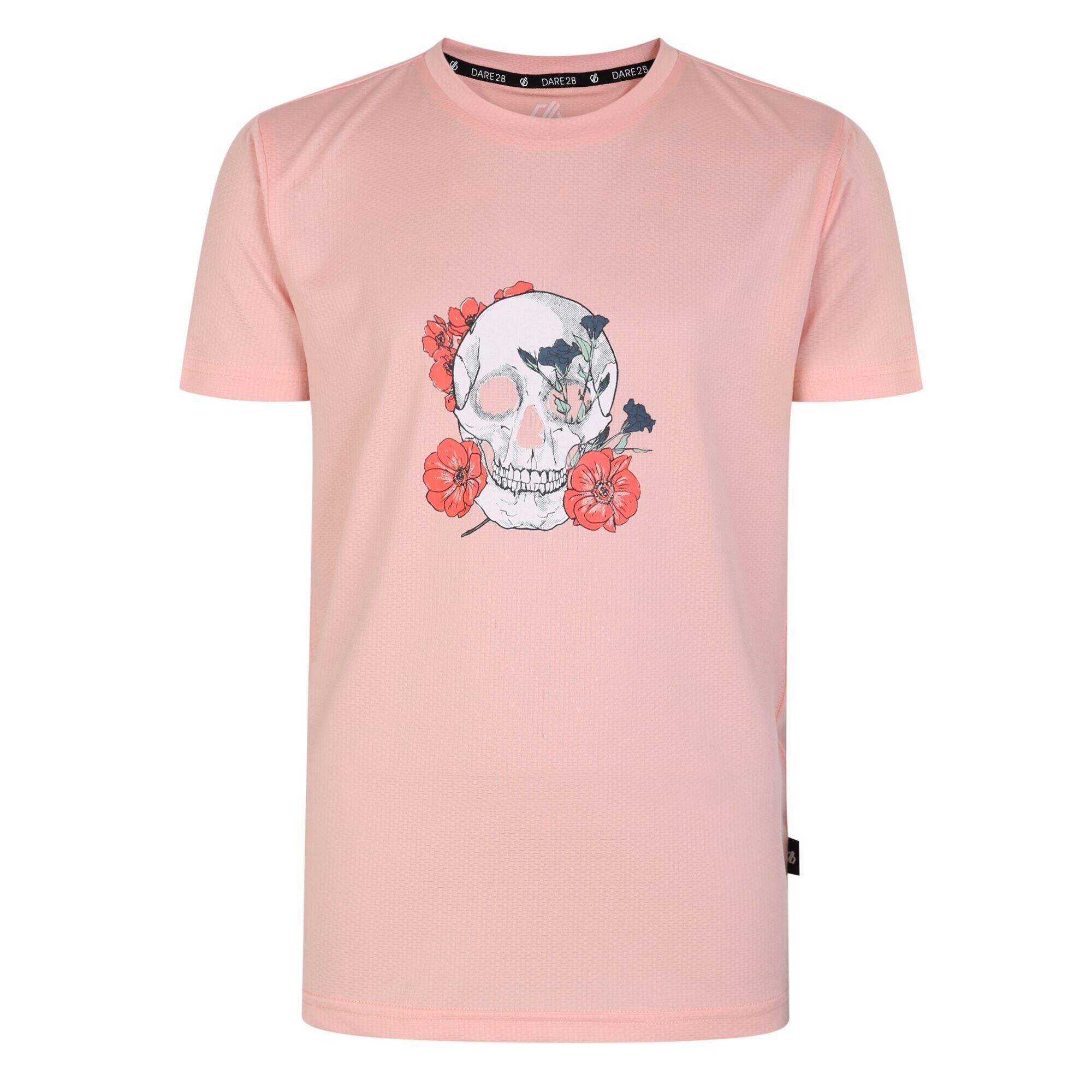 DARE 2B Childrens/Kids Amuse Skull TShirt (Apricot Blush Pink)