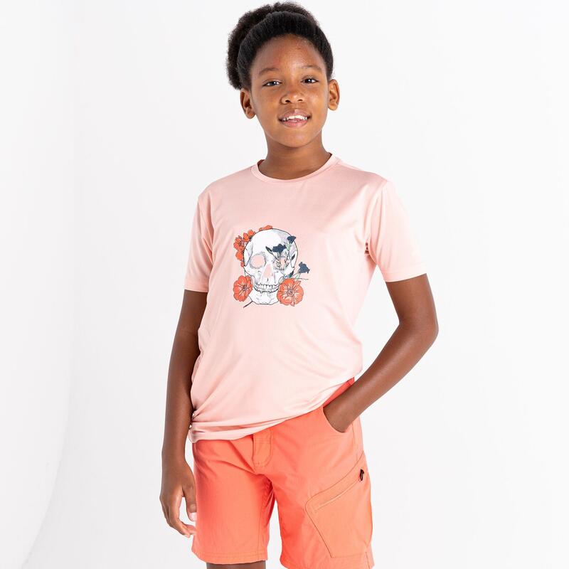 Kinderen/Kinderen Amuse schedel Tshirt (Abrikoosbloesem Roze)