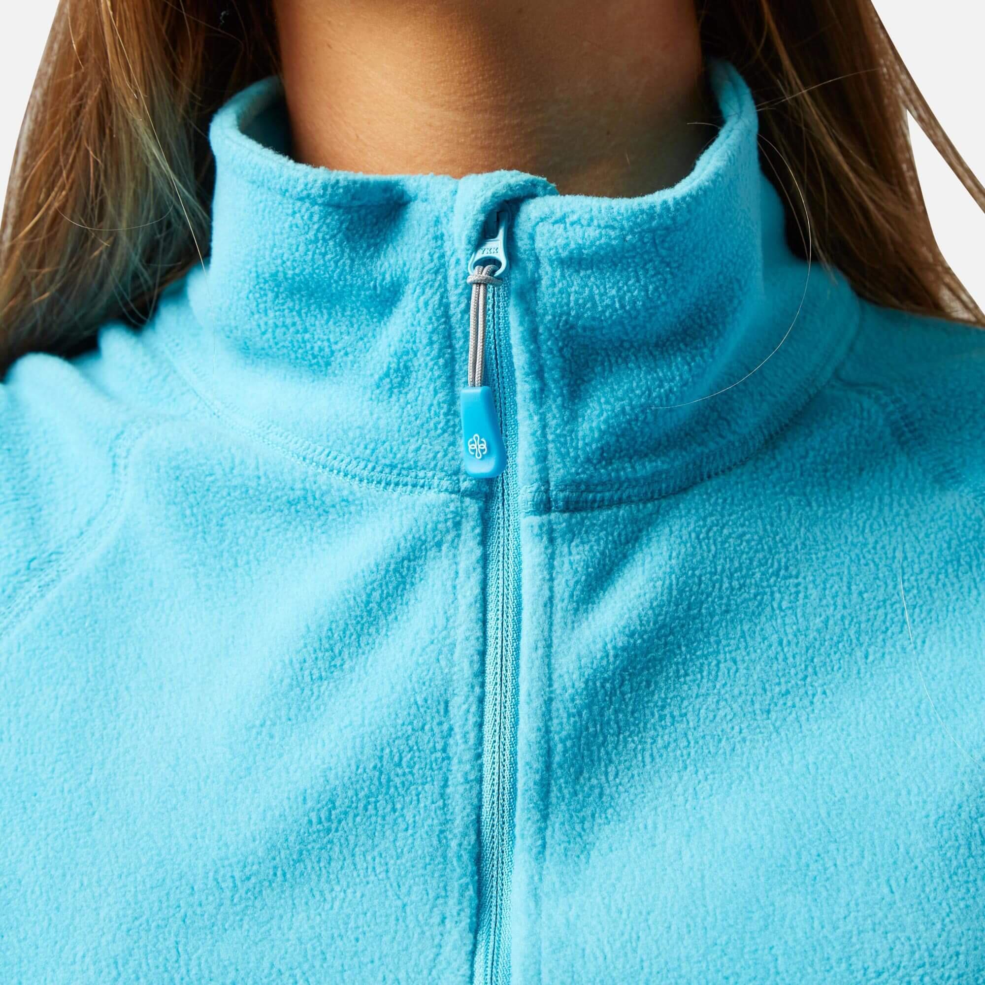 Warm Zip Micro Fleece Cyan Blue 6/7