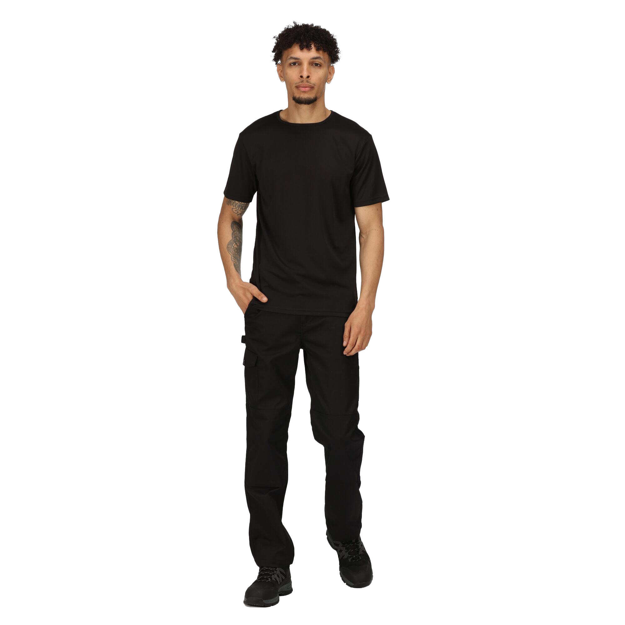Mens Reflective Moisture Wicking TShirt (Black) 4/5