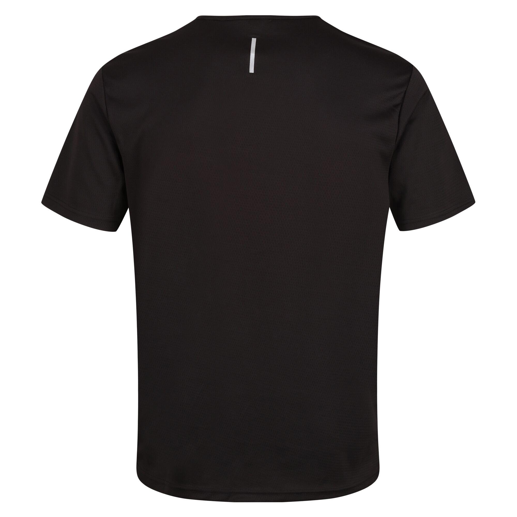 Mens Pro Reflective Moisture Wicking TShirt (Black) 2/5