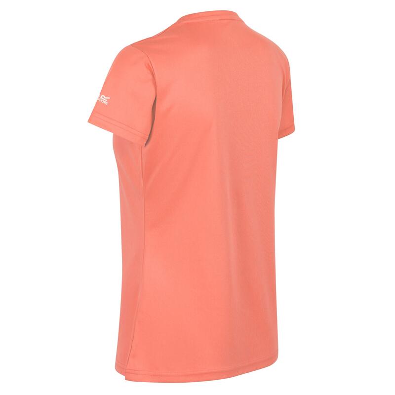 Camiseta Fingal VI Texto para Mujer Coral Fusión