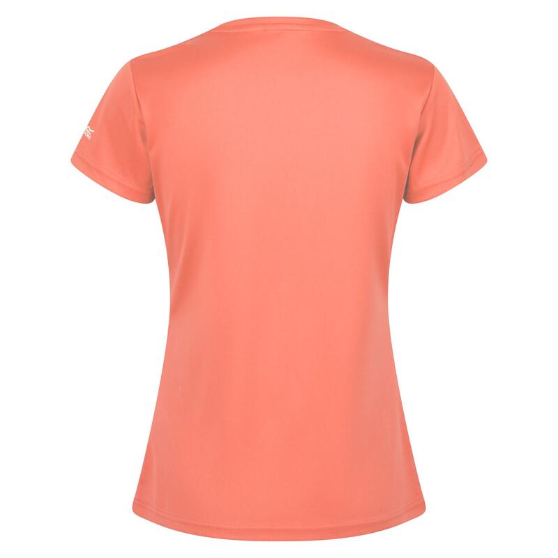 Camiseta Fingal VI Texto para Mujer Coral Fusión