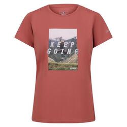 Dames Fingal VII Keep Going TShirt (Terracotta)