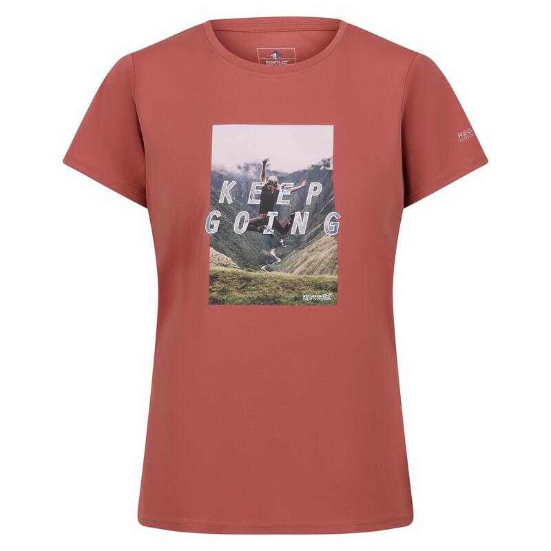 T-Shirt Fingal VII Keep Going para senhora/senhora Terracotta