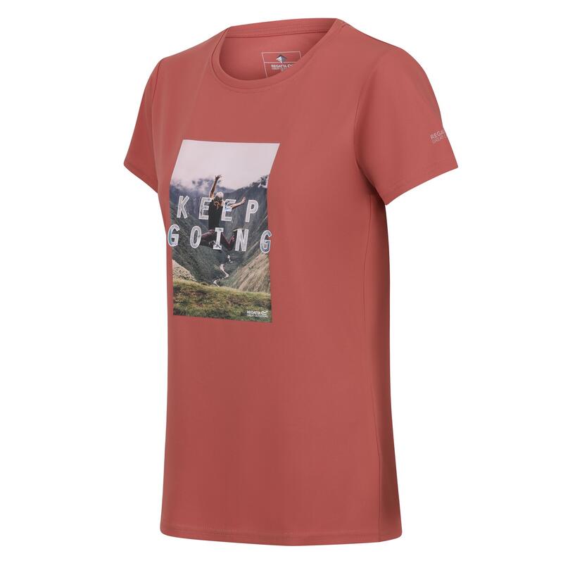 Camiseta Fingal VII Keep Going para Mujer Terracota