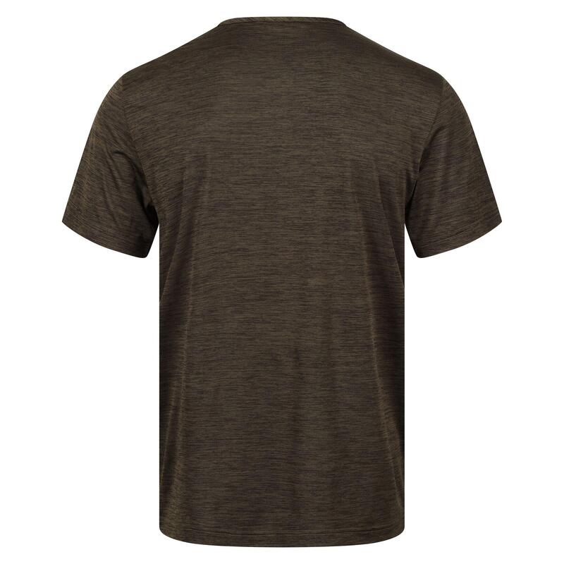 T-Shirt Absorção da Humidade Original Homem Cáqui Escuro Mesclado