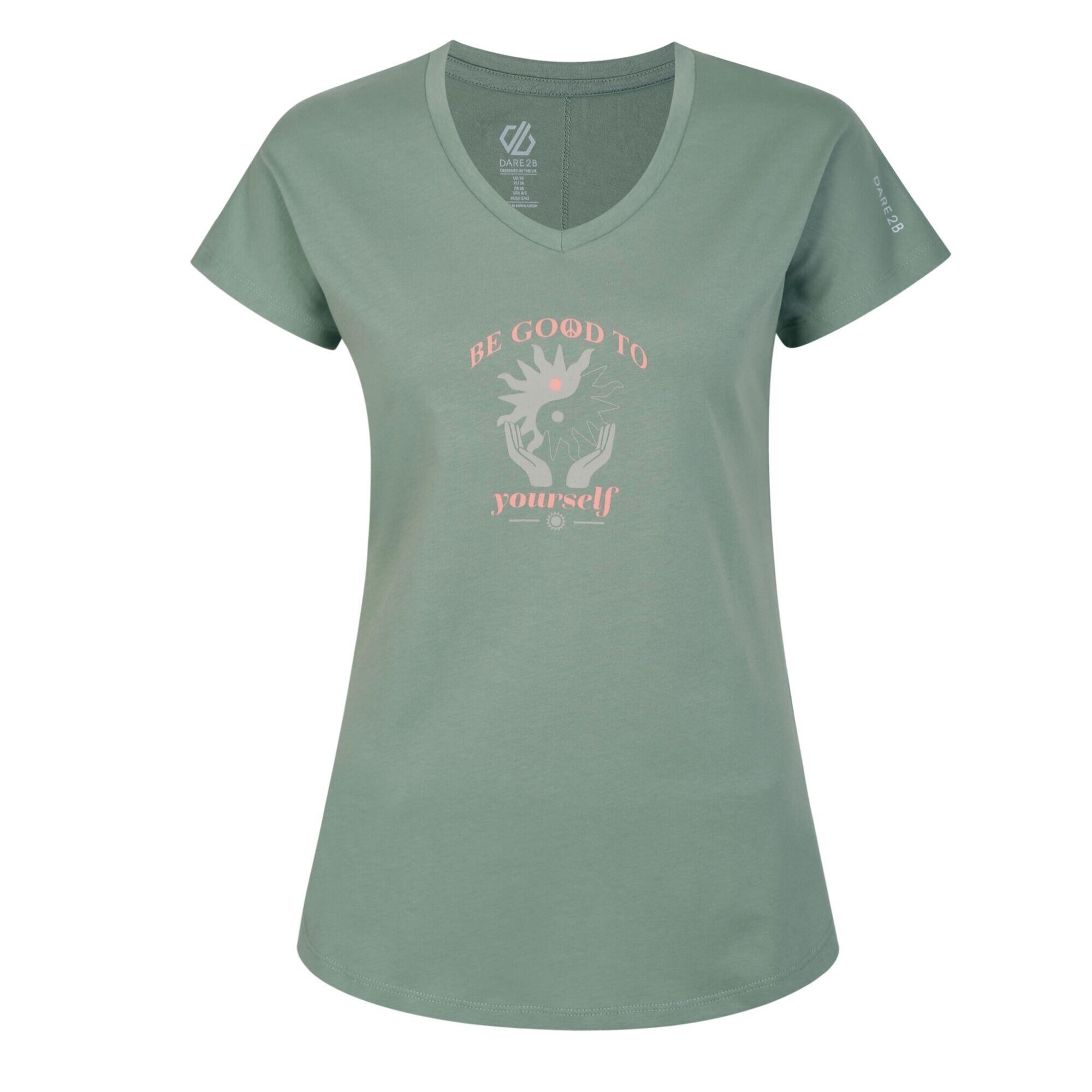 Womens/Ladies Finite Graphic Print TShirt (Lilypad Green) 1/5