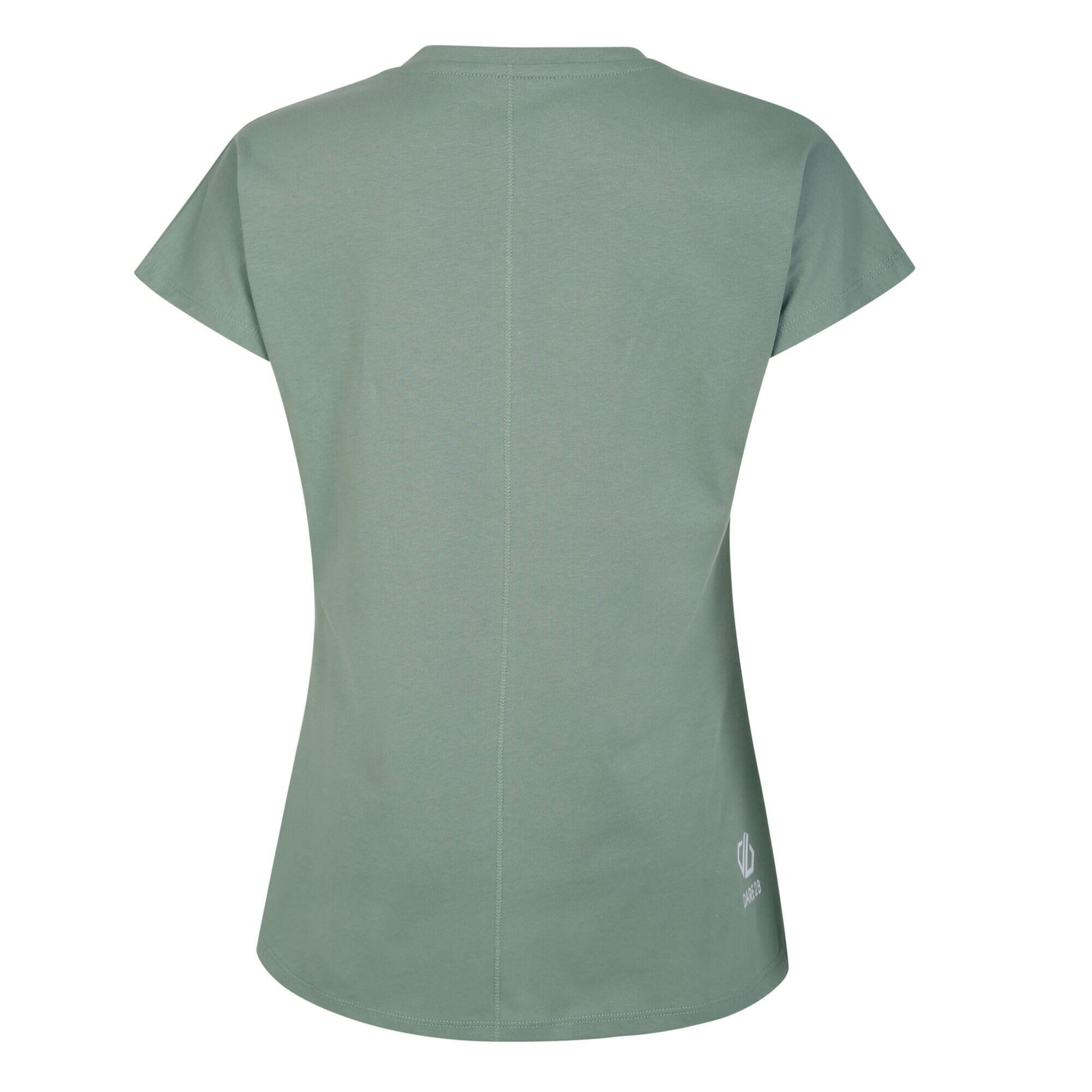 Womens/Ladies Finite Graphic Print TShirt (Lilypad Green) 2/5