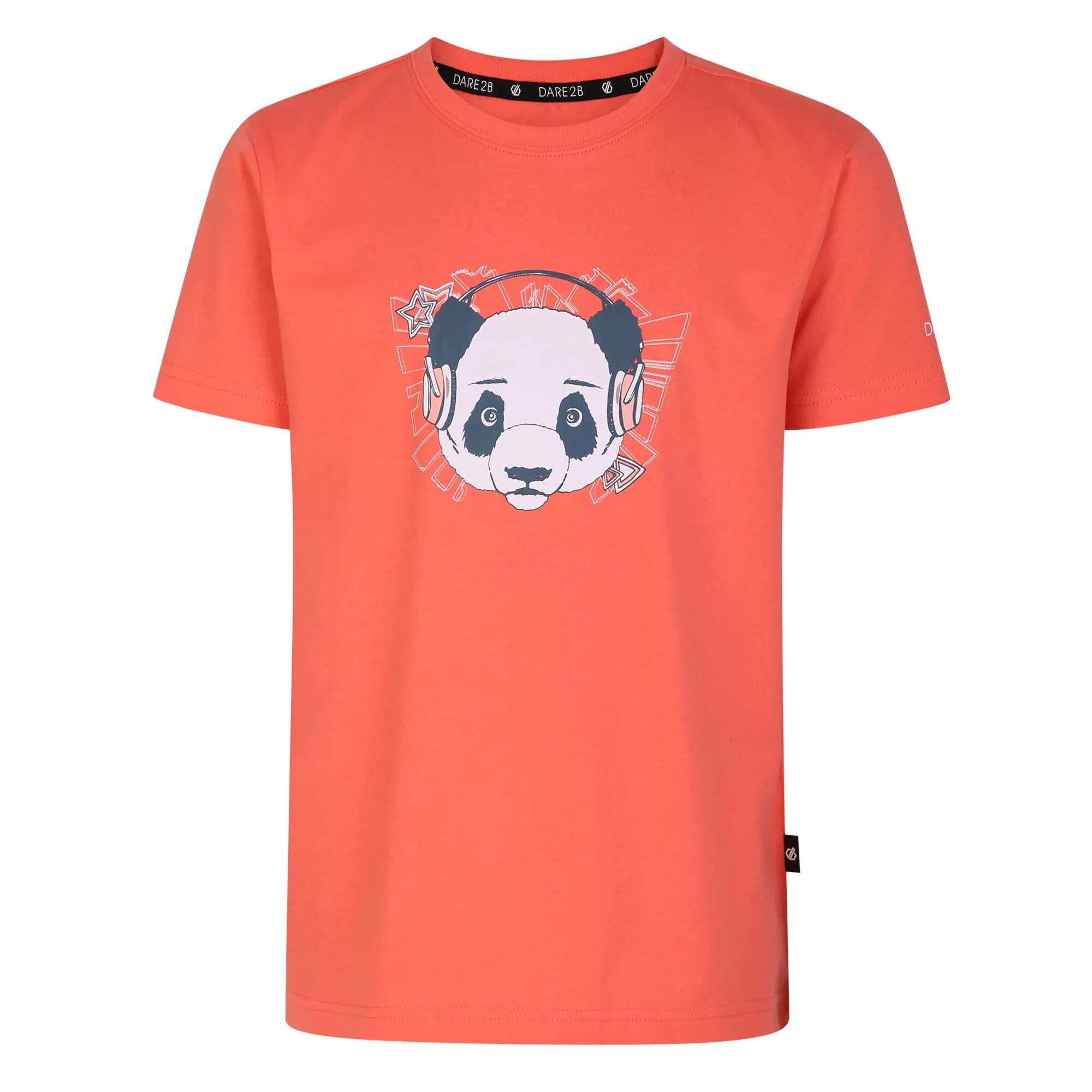 Childrens/Kids Trailblazer Graphic Print TShirt (Neon Peach) 1/5