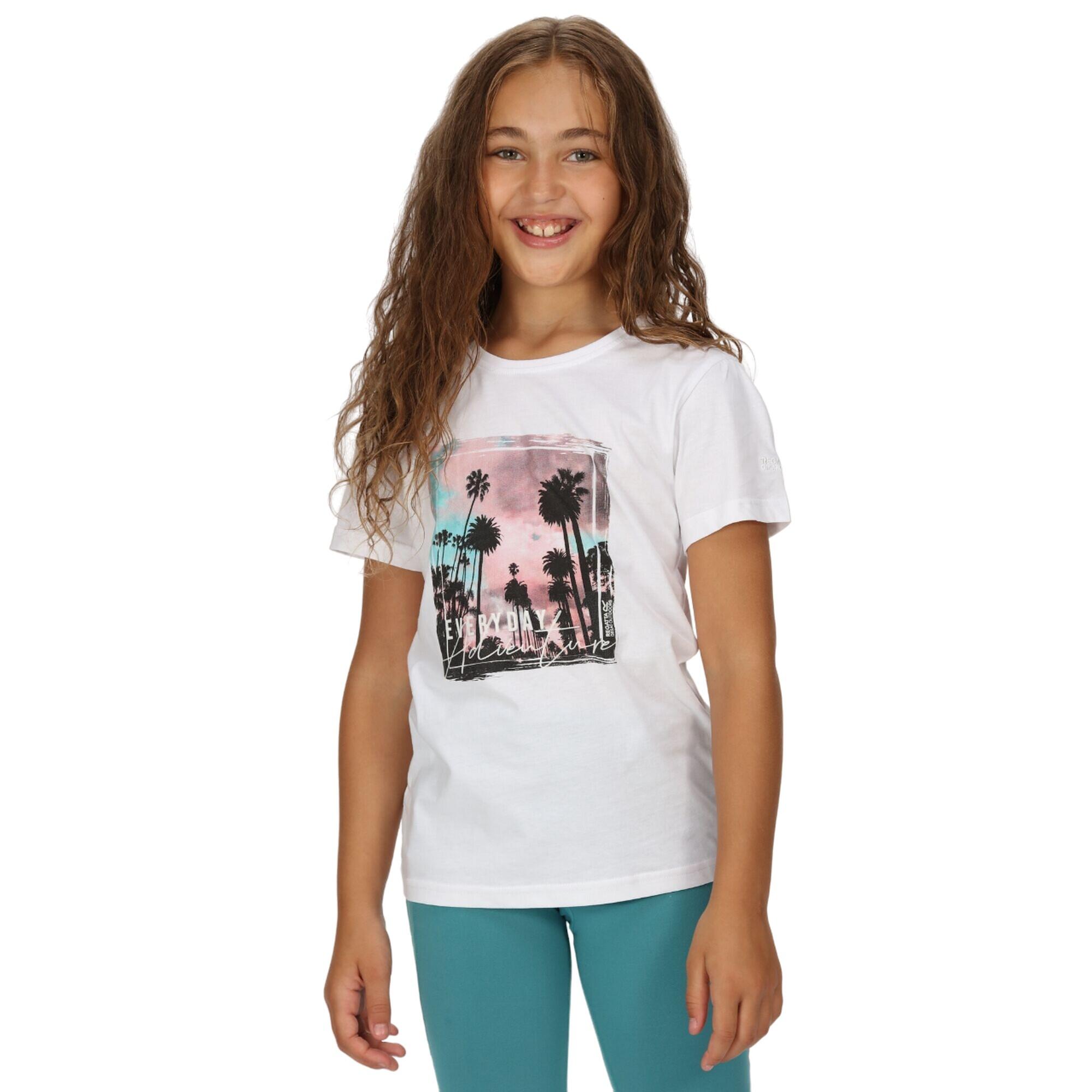 Childrens/Kids Bosley VI Palm Tree TShirt (White) 3/5