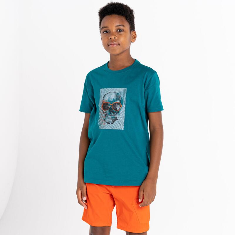 Camiseta Trailblazer Calavera para Niños/Niñas Verde Fortuna
