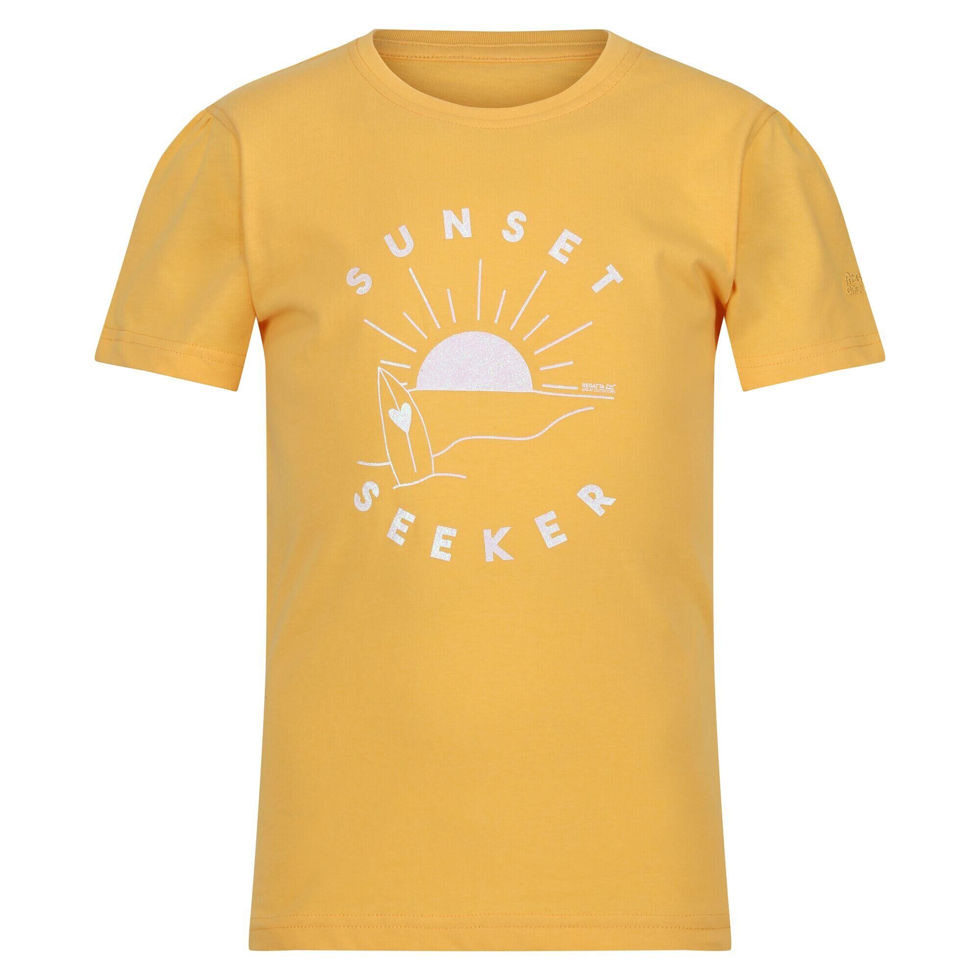 REGATTA Childrens/Kids Bosley VI Sunset TShirt (Amber Yellow)