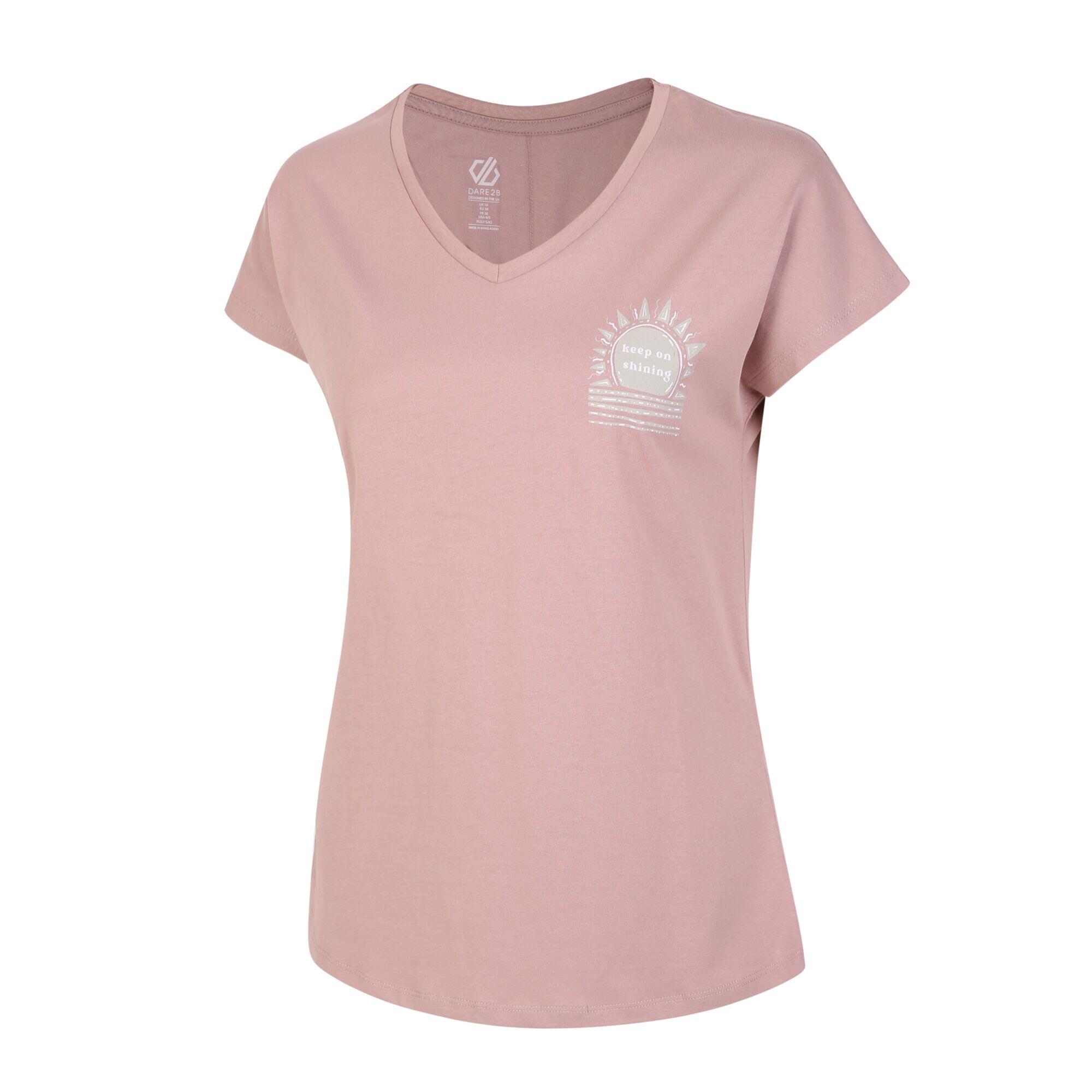 Womens/Ladies Traquility TShirt (Dusky Rose) 3/4