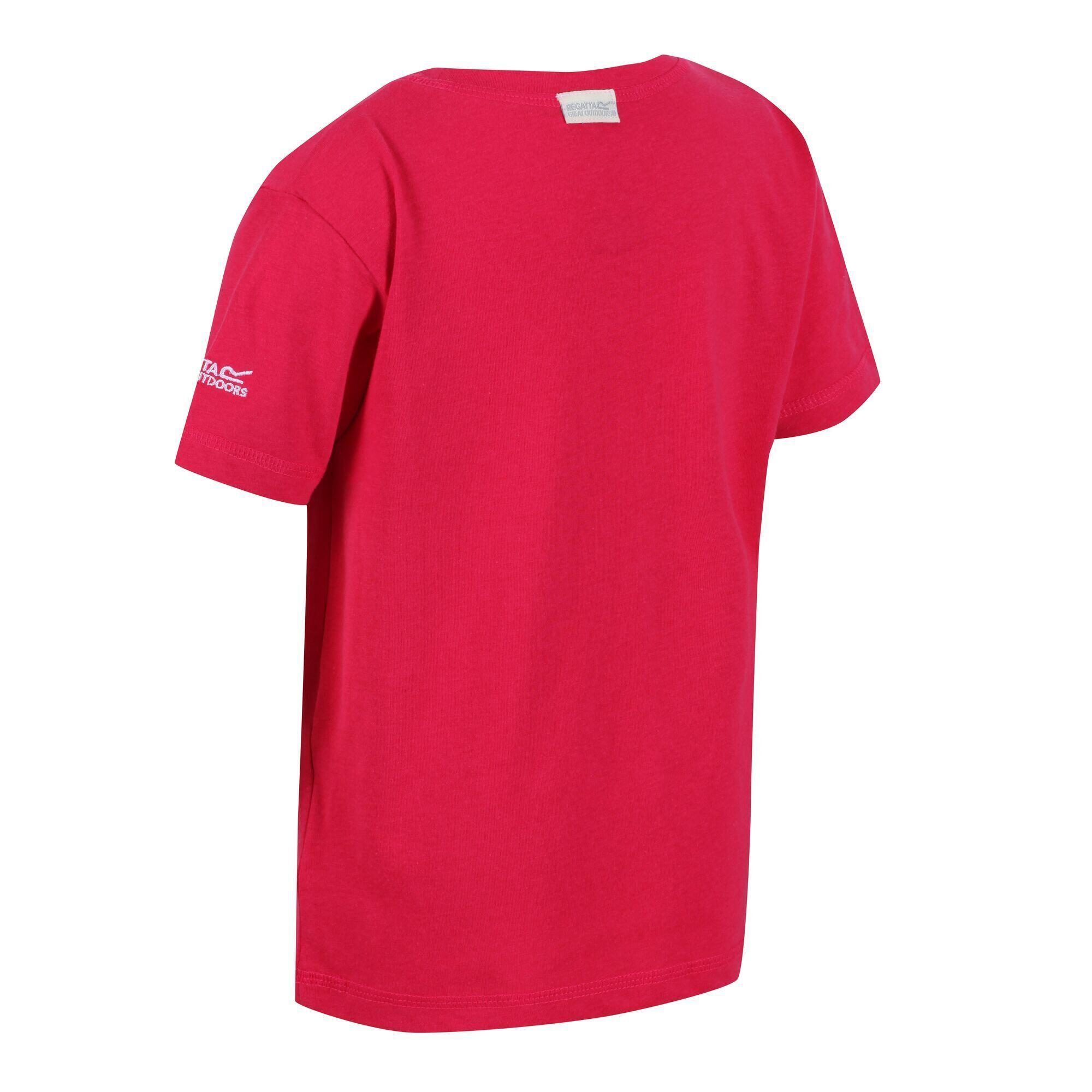 Kinder/Kids Peppa Pig Tshirt met korte mouwen en opdruk (Heldere Blush) 4/5