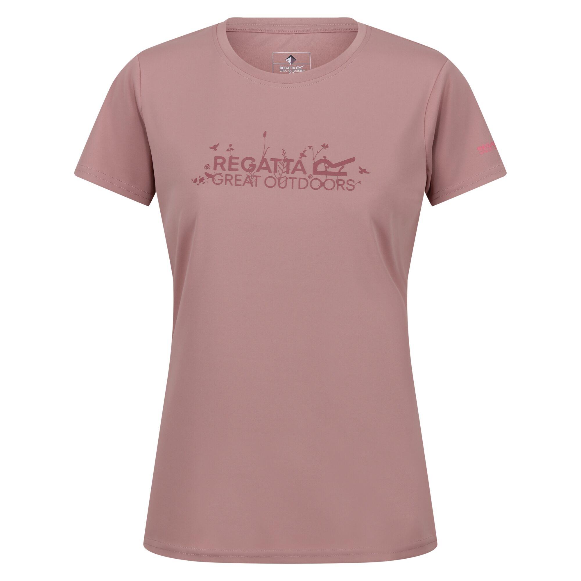 Womens/Ladies Fingal VII Logo TShirt (Dusky Rose) 1/5