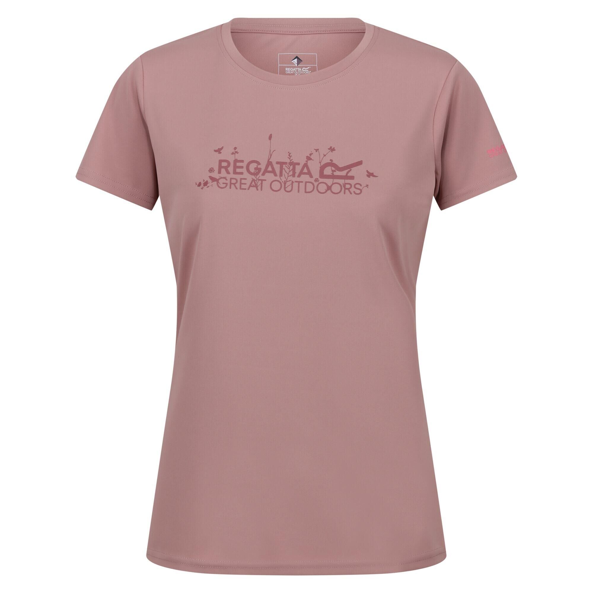 REGATTA Womens/Ladies Fingal VII Logo TShirt (Dusky Rose)