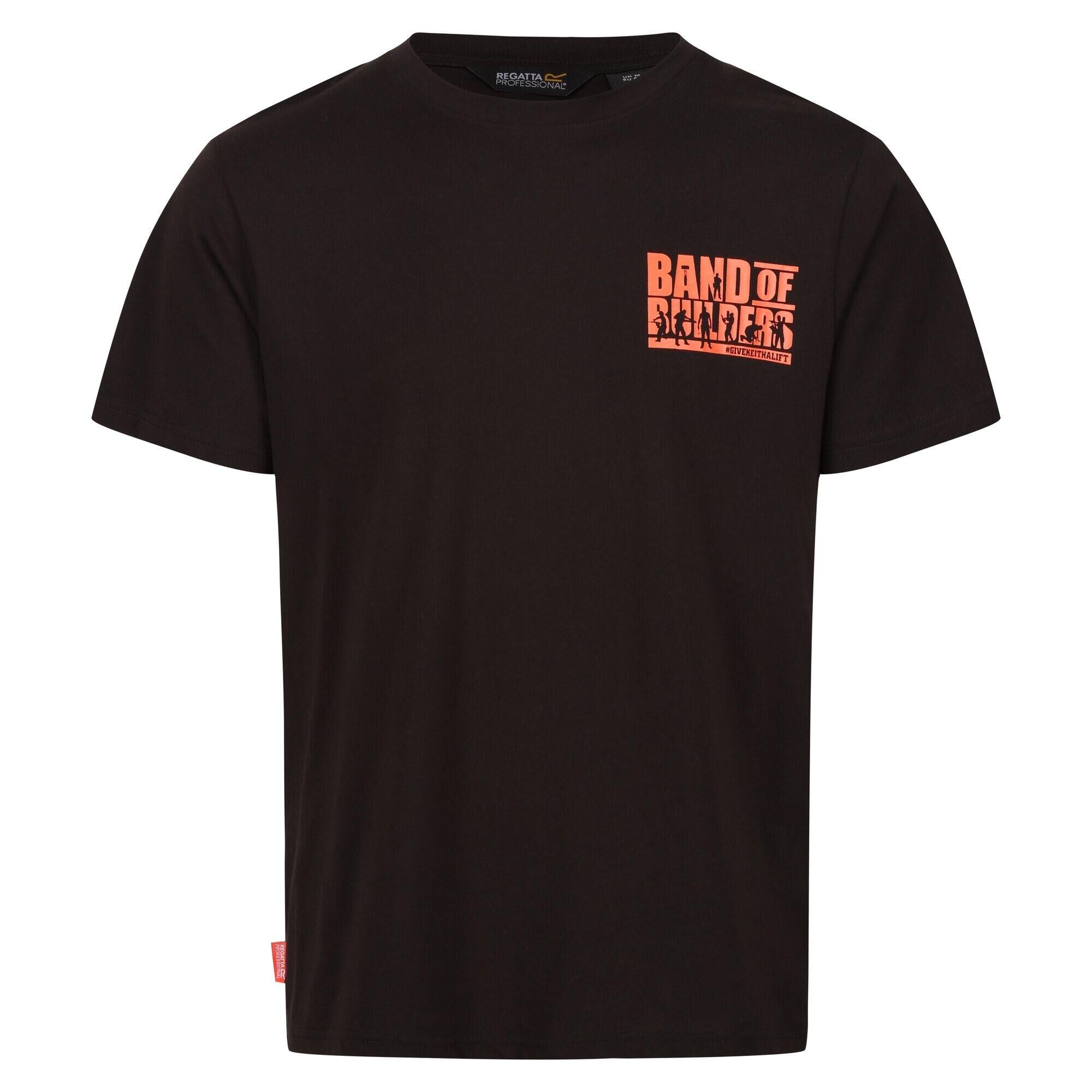 REGATTA Mens Band Of Builders Marl TShirt (Black)