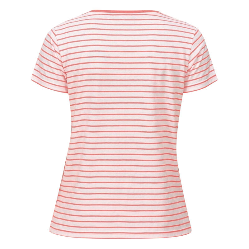 Camiseta Odalis de Rayas para Mujer Rosa Neón