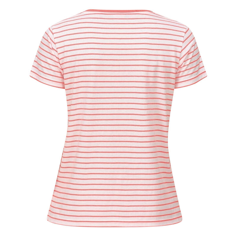 T-Shirt Listado Odalis Mulher Rosa Neon