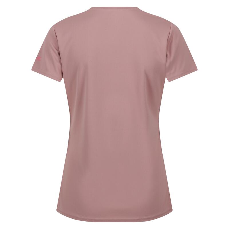 T-Shirt com logótipo Fingal VII para senhora/senhora Rosa-Pálido Sombrio