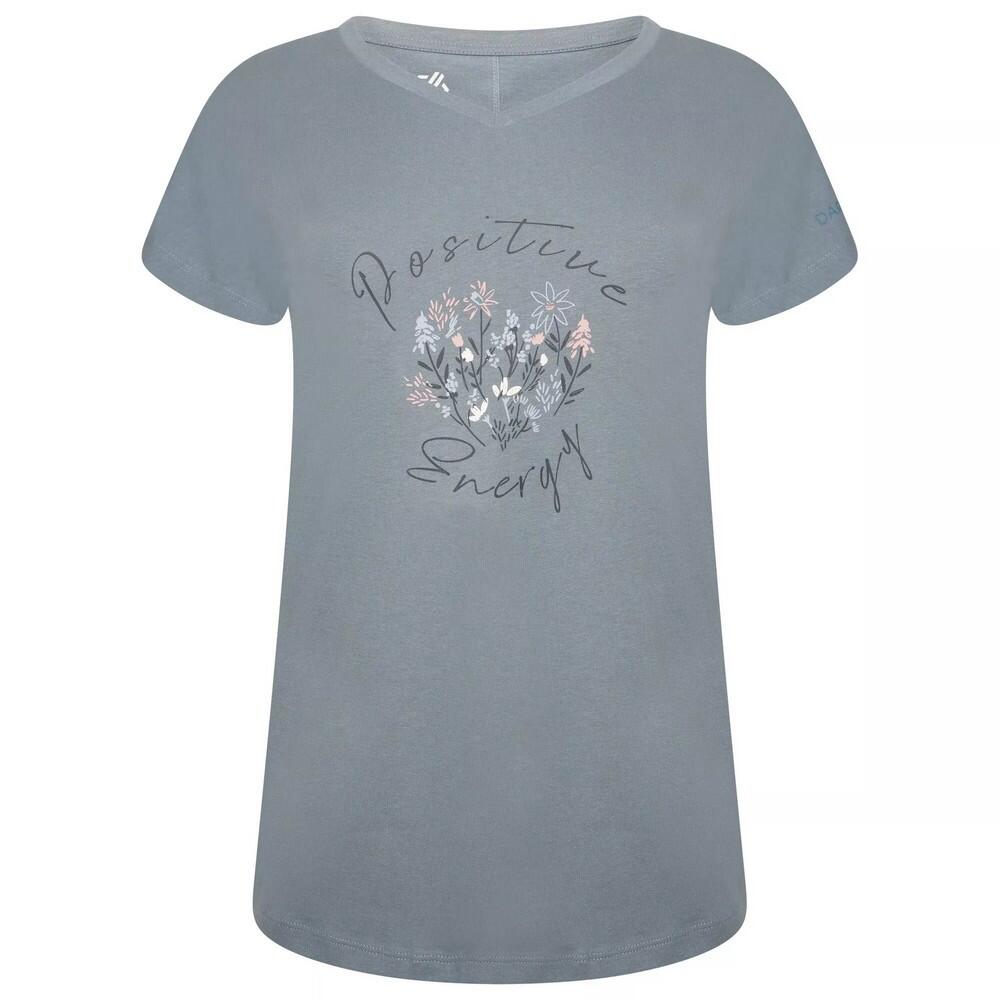 Womens/Ladies Moments II Floral TShirt (Bluestone) 1/5