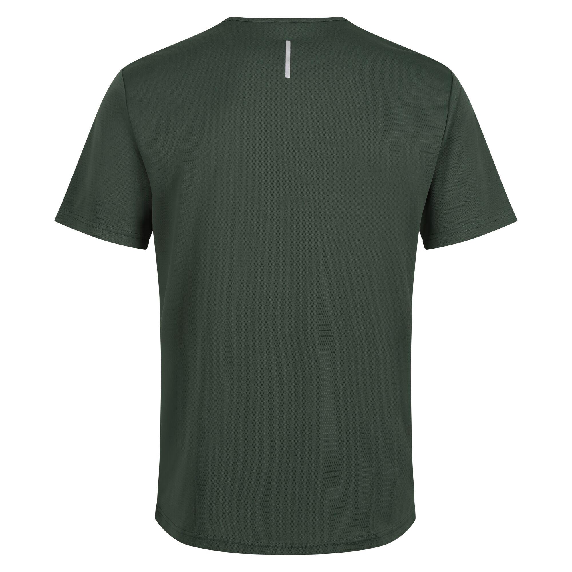 Mens Pro Reflective Moisture Wicking TShirt (Dark Green) 2/5