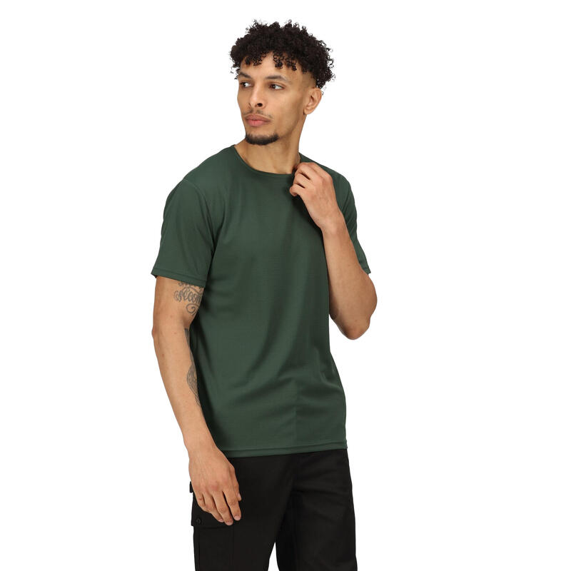 T-Shirt Absorção da Humidade Refletor Pro Homem Verde Escuro