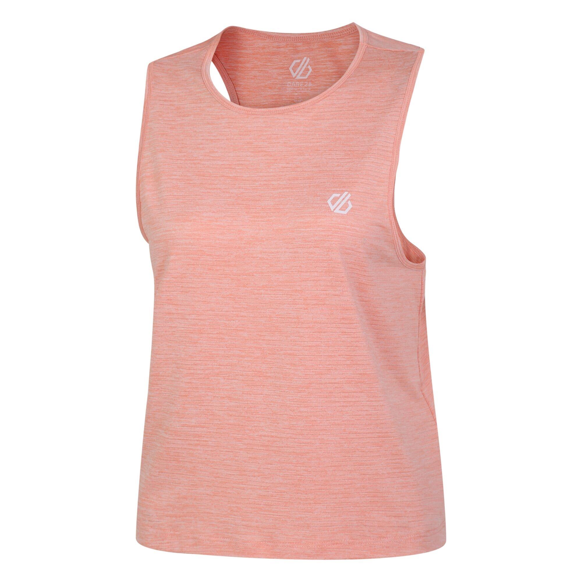 Womens/Ladies Meditate Marl Crop Top (Apricot Blush) 3/5