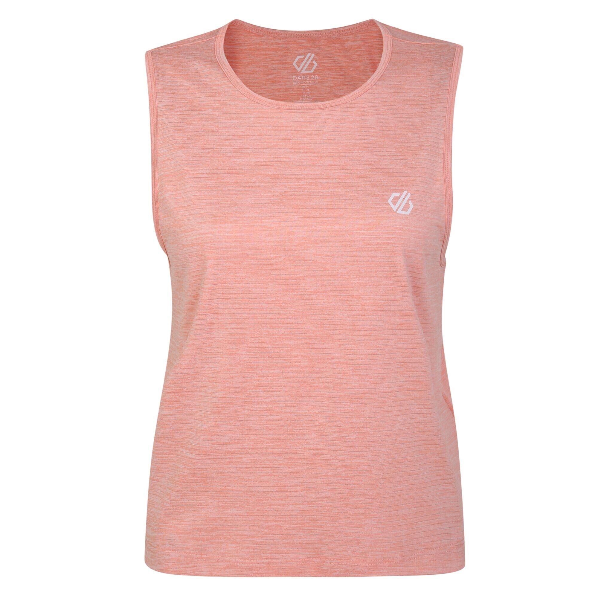 DARE 2B Womens/Ladies Meditate Marl Crop Top (Apricot Blush)