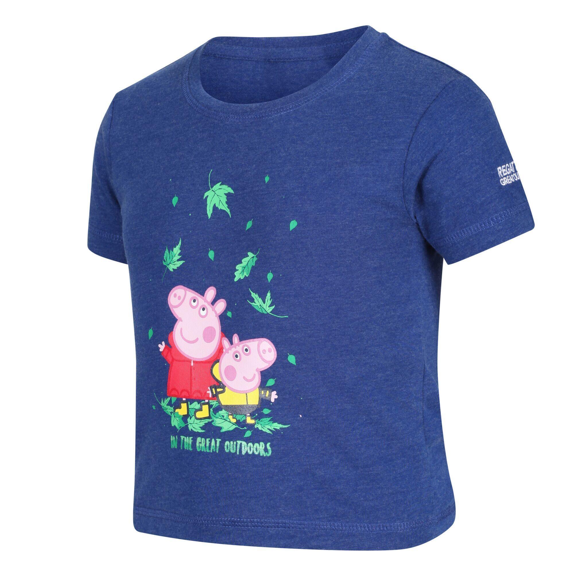 Childrens/Kids Peppa Pig Printed ShortSleeved TShirt (Royal Blue) 4/5