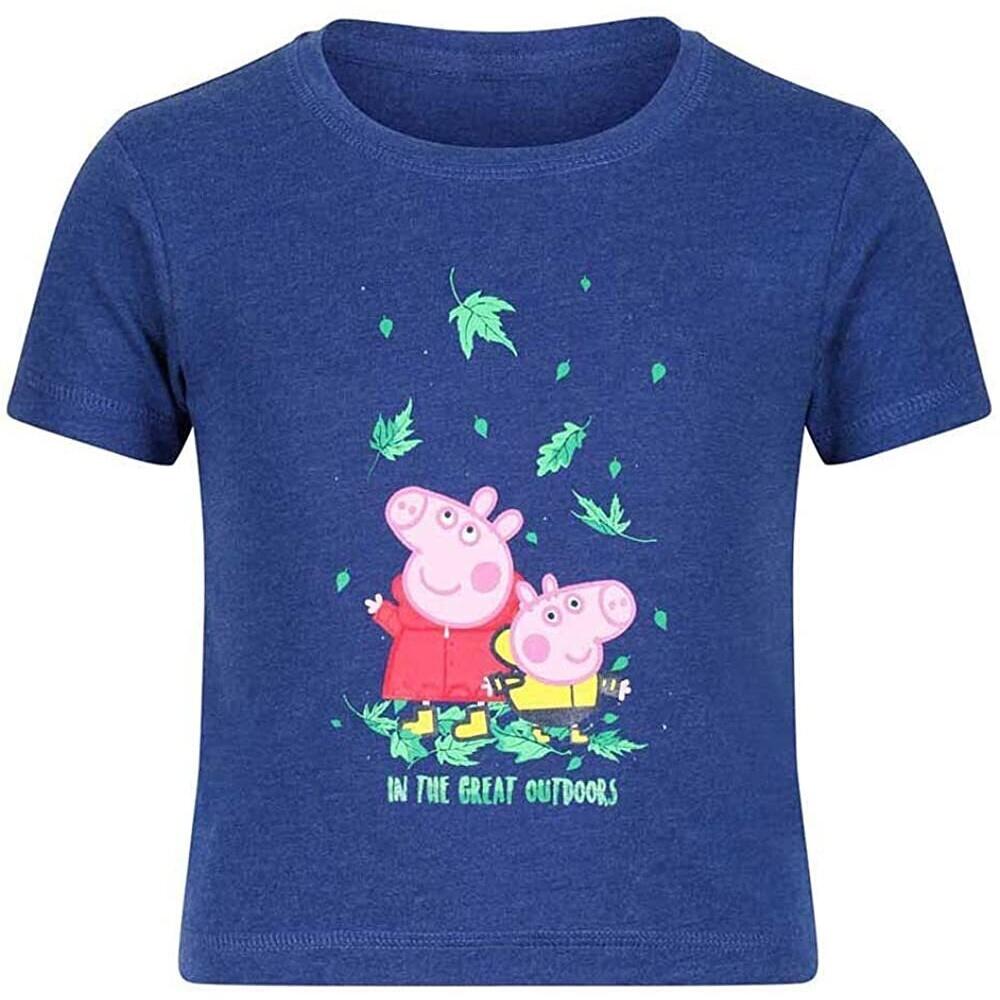 REGATTA Childrens/Kids Peppa Pig Printed ShortSleeved TShirt (Royal Blue)