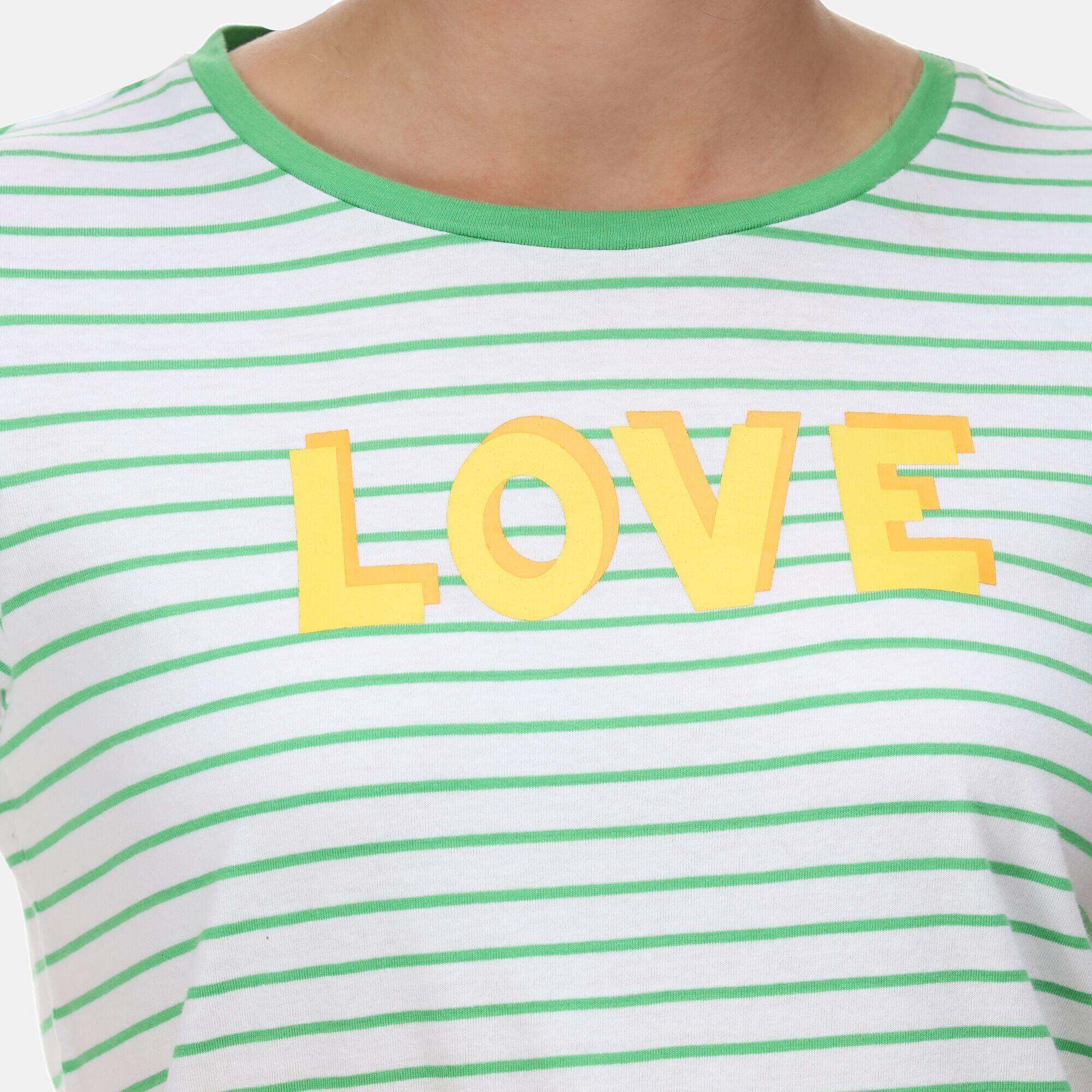 Womens/Ladies Odalis Stripe TShirt (Vibrant Green) 2/4