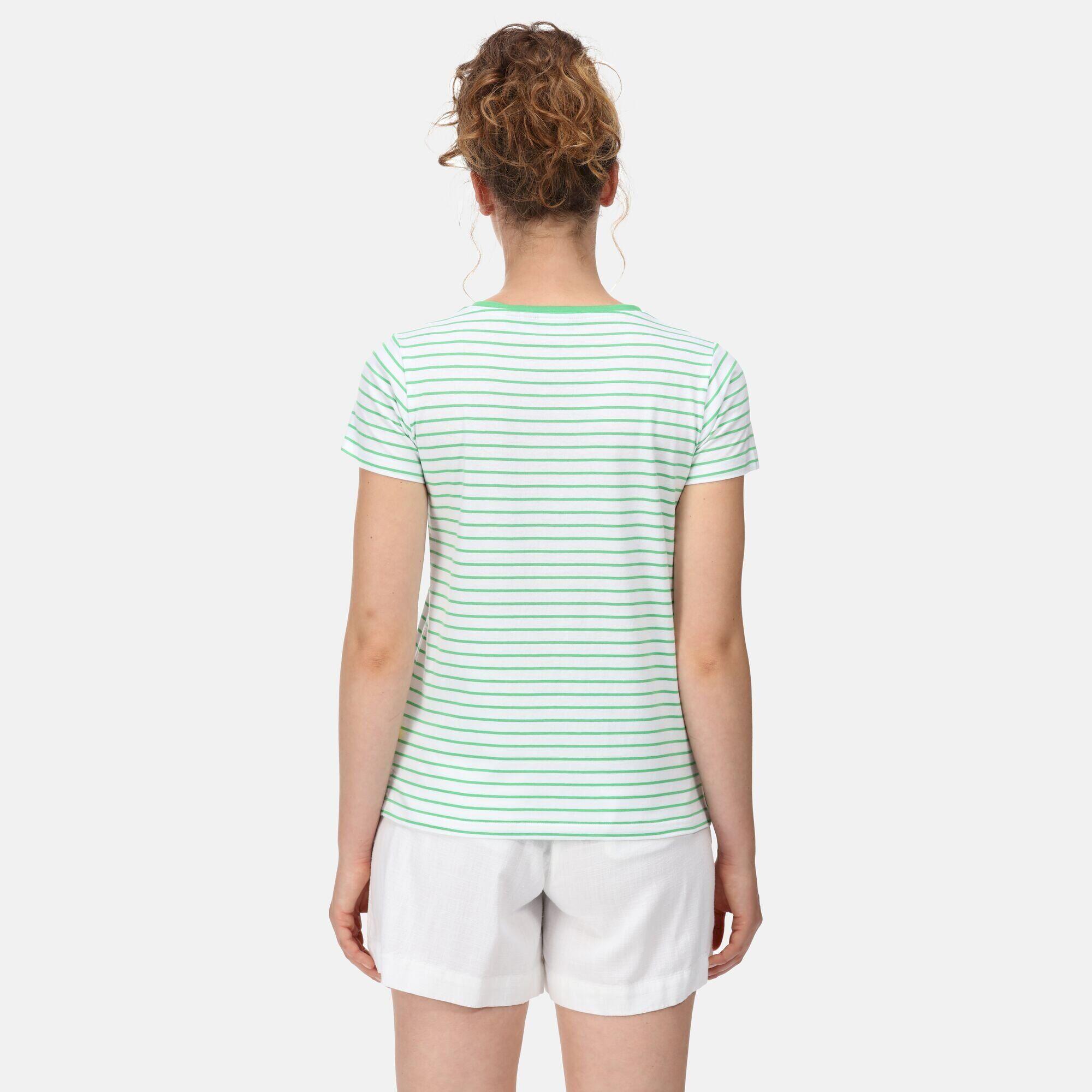 Womens/Ladies Odalis Stripe TShirt (Vibrant Green) 3/4
