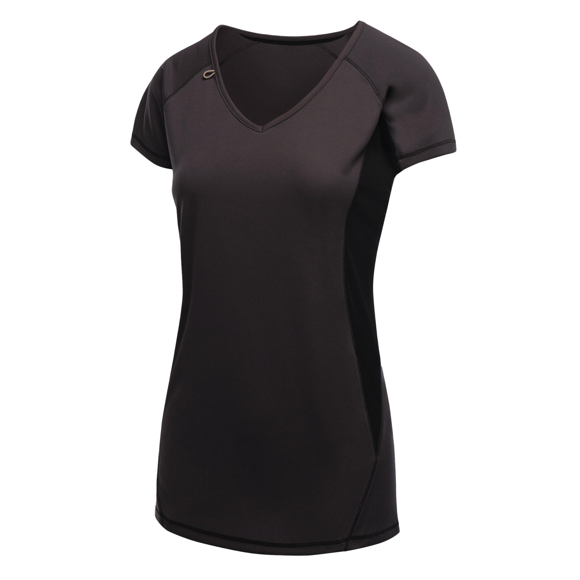 REGATTA Activewear Womens Beijing Short Sleeve TShirt (Iron/Black)