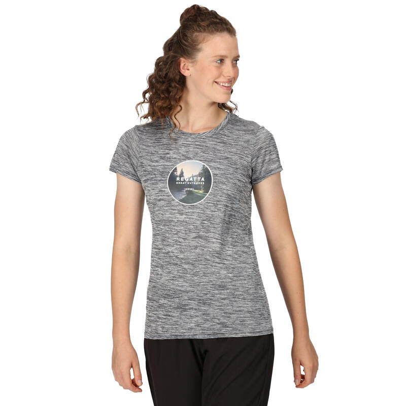 Dames Fingal VII Logo Marl TShirt (Marine)