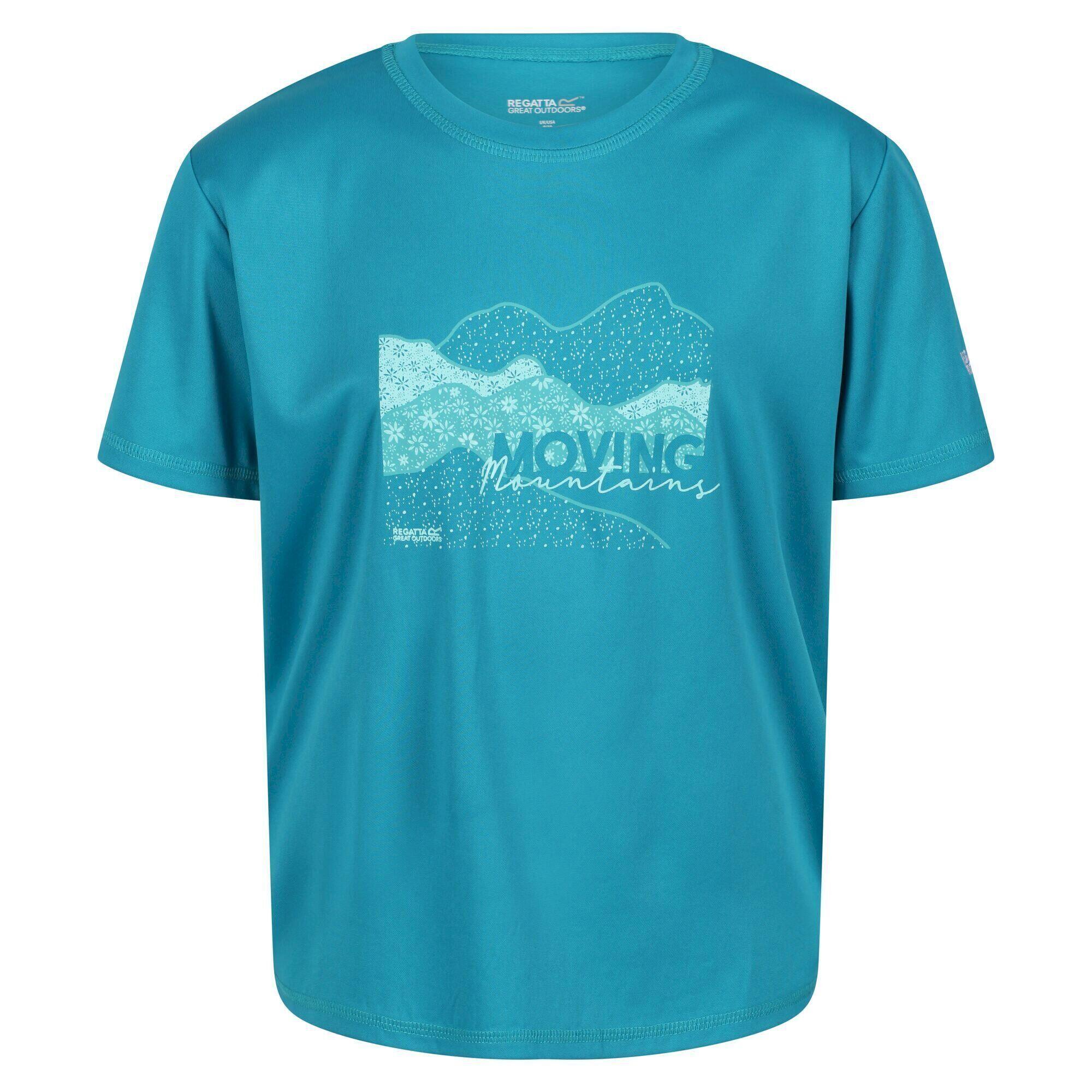 REGATTA Childrens/Kids Alvarado VI Mountain TShirt (Enamel Blue)