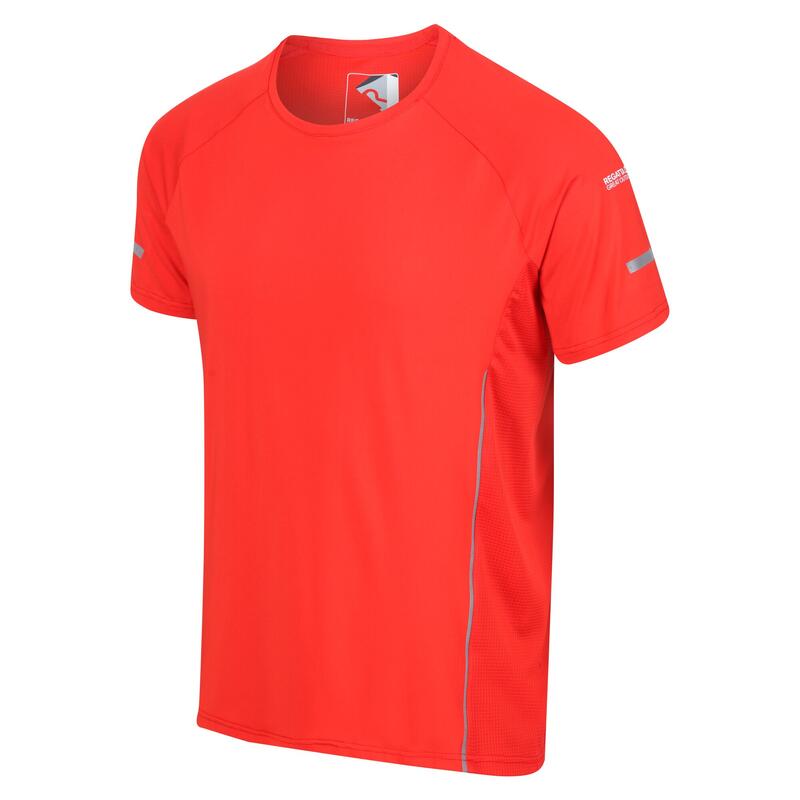 Camiseta Highton Pro Logotipo para Hombre Rojo Fuego
