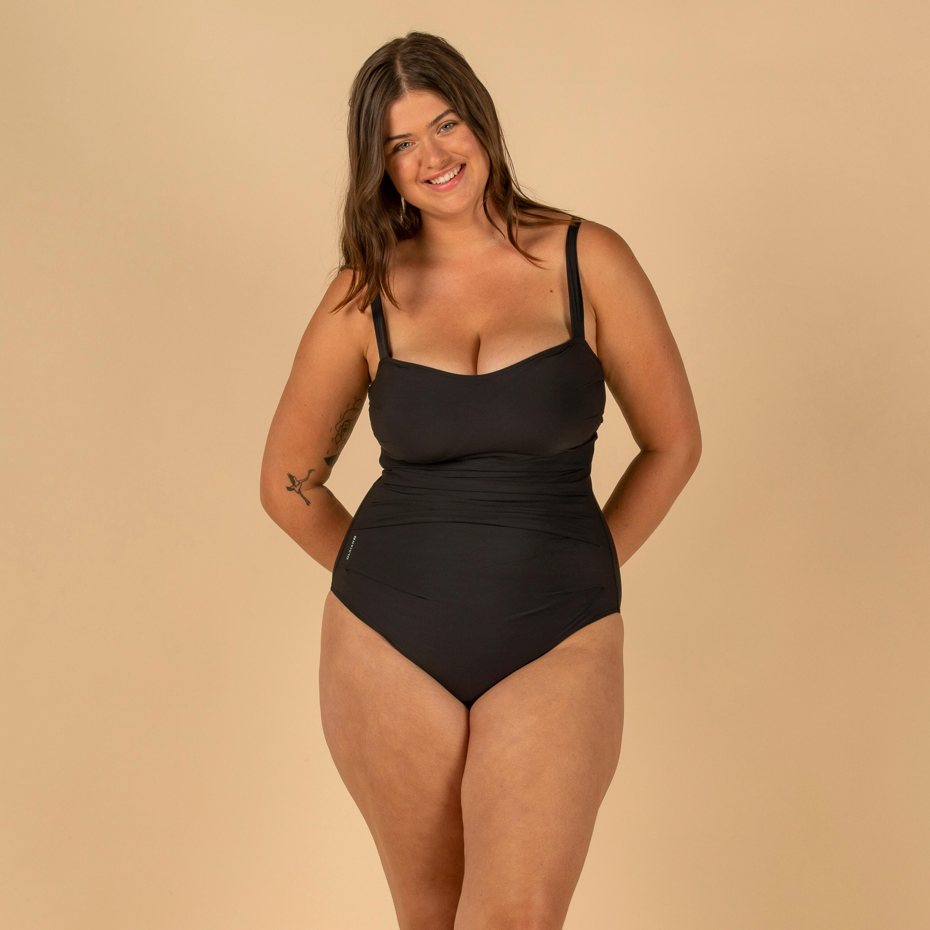 Seconde vie Maillot de bain 1 piece femme gainant a effet ventre. TRES BON OLAIAN Decathlon