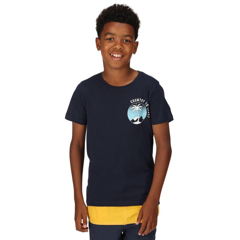 Camiseta Bosley VI Playa para Niños/Niñas Marino