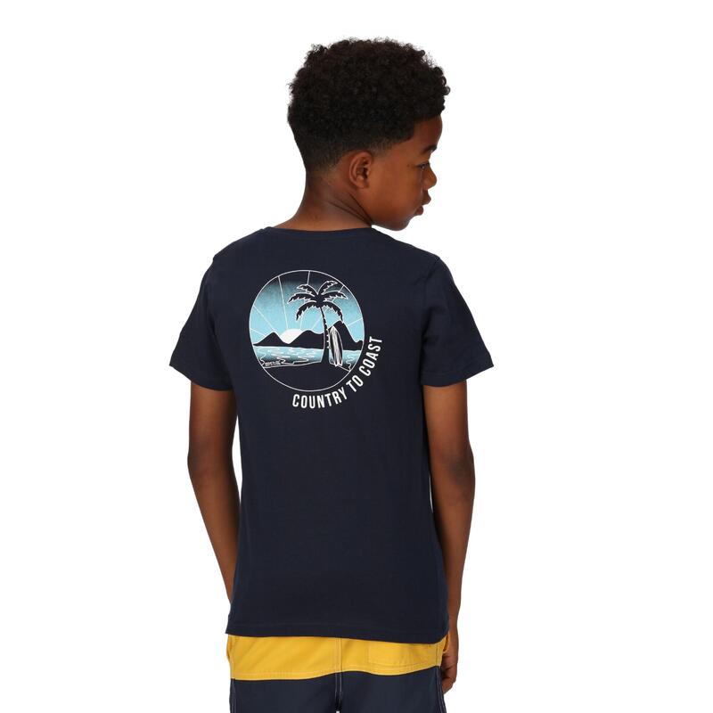 Camiseta Bosley VI Playa para Niños/Niñas Marino