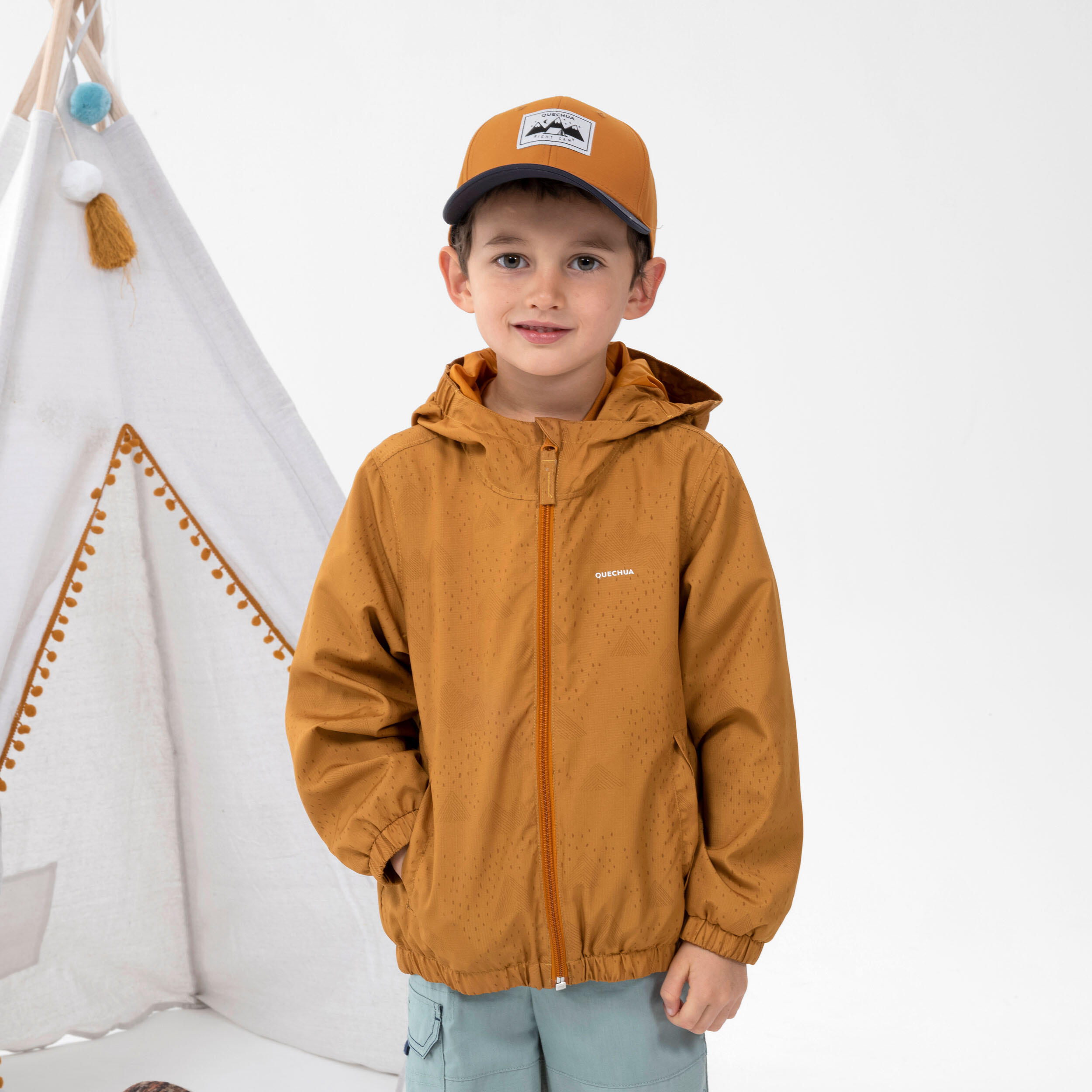 Refurbished Kids Hiking Waterproof Jacket - A Grade 3/7